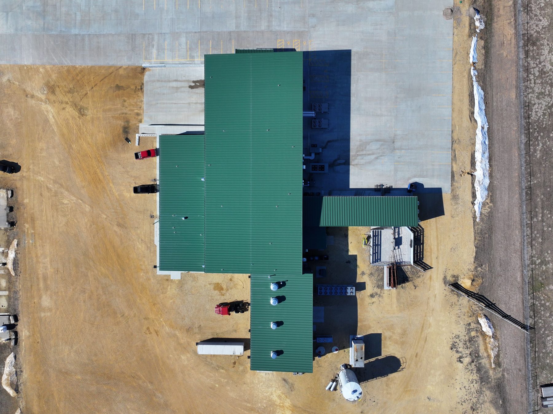 Aerial view of the 12.5-acre site and surrounding highway access