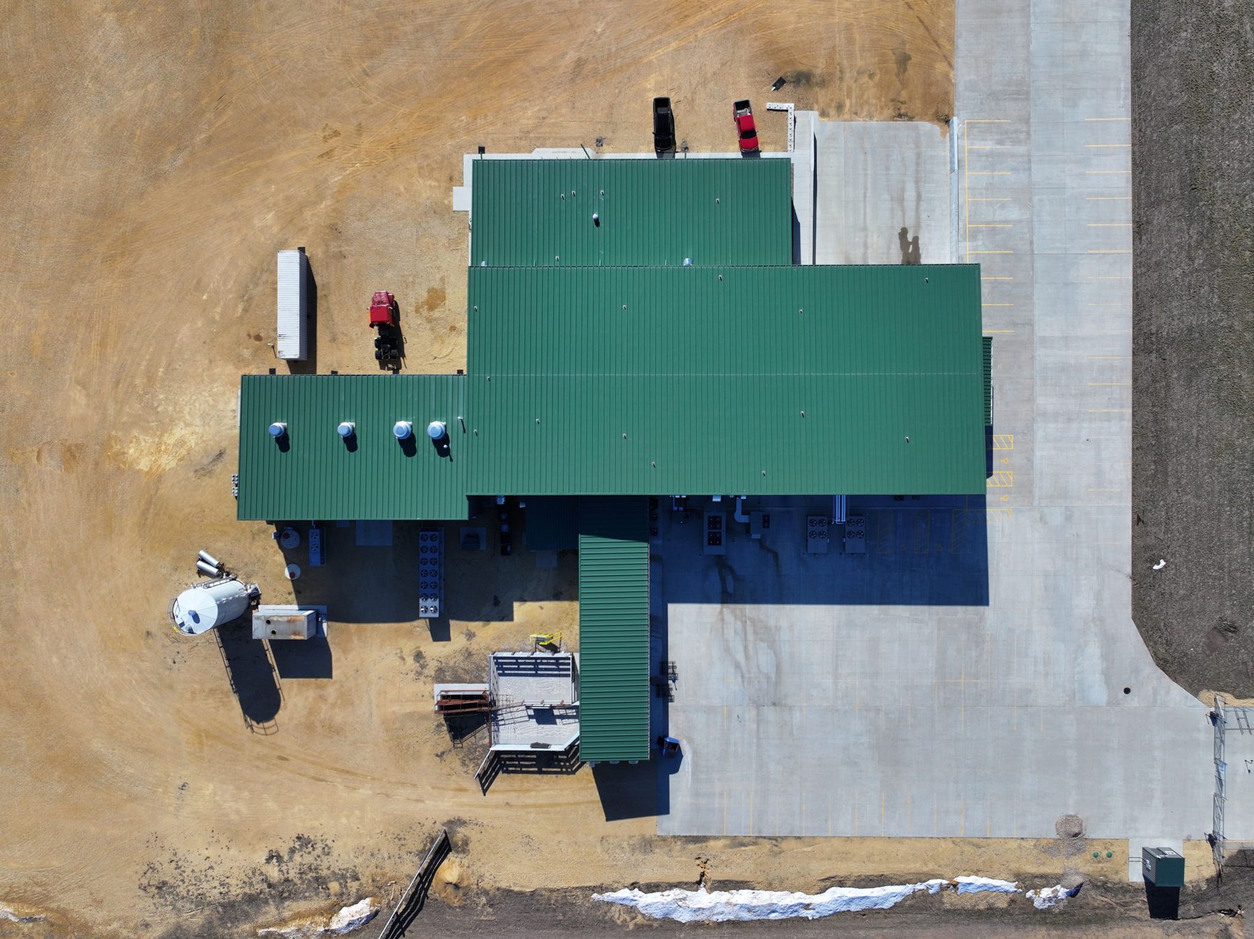 Aerial view of the plant from the north